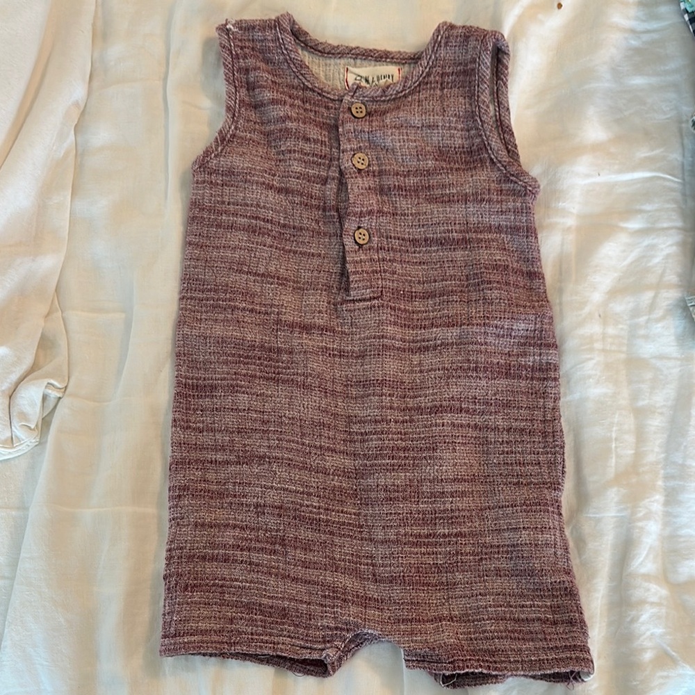 Purple Sleeveless Knit Romper